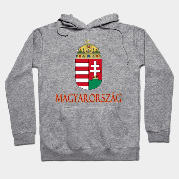 Hungary - Coat of Arms Design (Hungarian Text) Hoodie by Naves